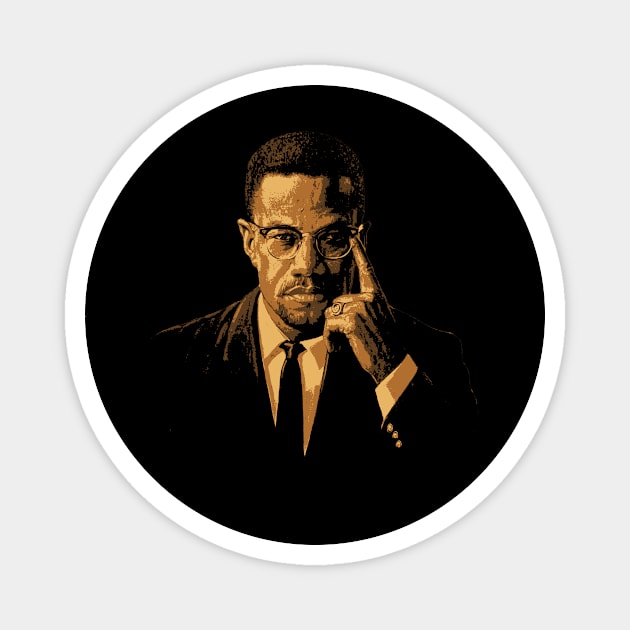 Malcolm X - Black History Magnet by notsleepyart